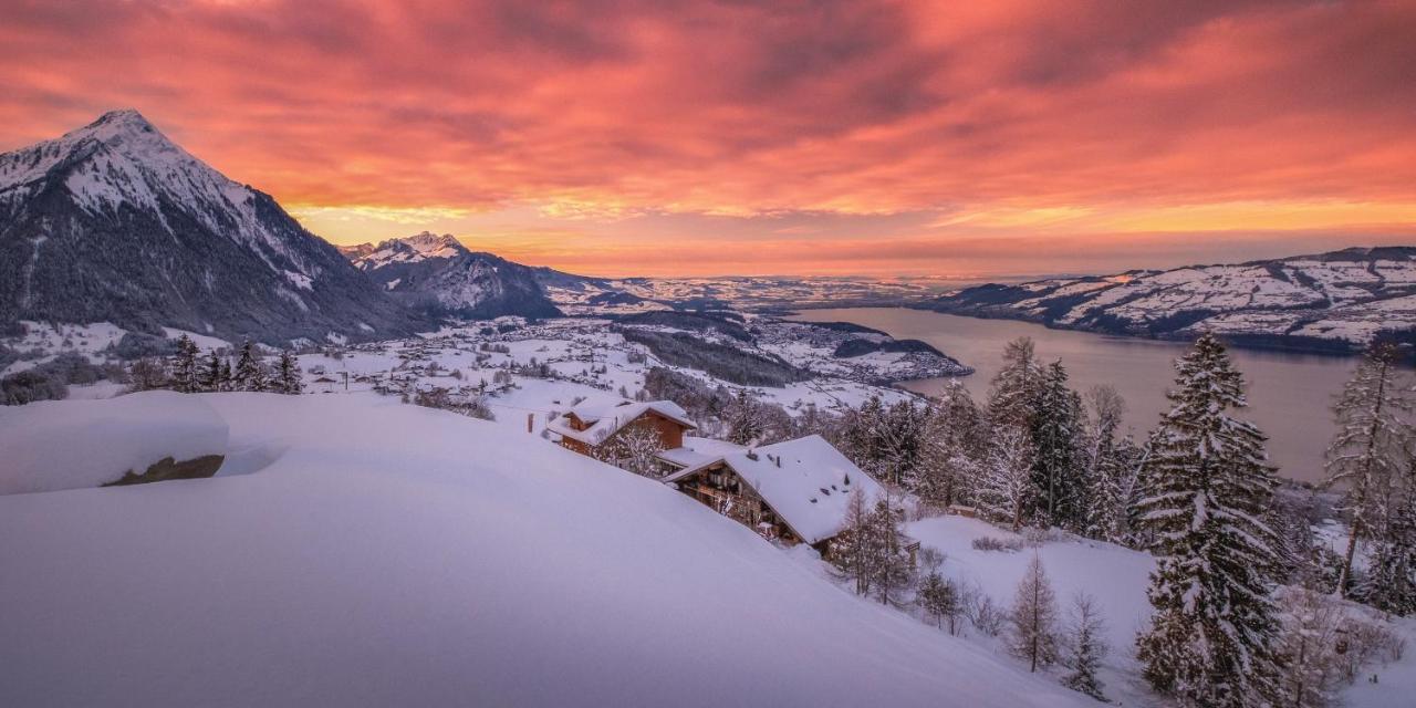 Auszeit-Hotel Z Aeschiried Aeschi Bei Spiez Exteriör bild